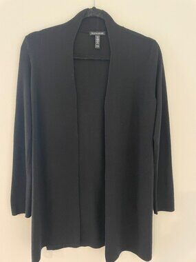 Eileen Fisher, lagenlook, minimalist, capsule woman's Black cardigan size PP/TPP